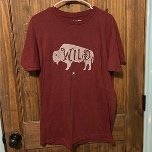 Wrangler Burgundy Buffalo Graphic Tee
